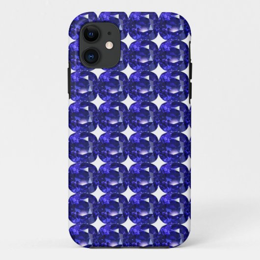 Blaues Muster Case-Mate iPhone Hülle (Rückseite)