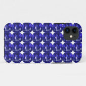 Blaues Muster Case-Mate iPhone Hülle (Rückseite (Horizontal))
