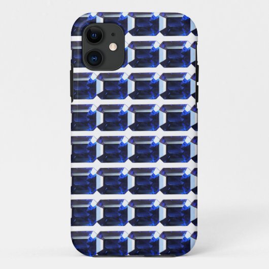 Blaues Muster Case-Mate iPhone Hülle (Rückseite)