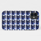 Blaues Muster Case-Mate iPhone Hülle (Rückseite (Horizontal))