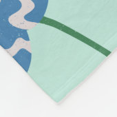 Blaues Muster der Blume Fleecedecke (Ecke)