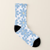 Blaues Muster - Drucksocken Socken (Rechts - Außen)