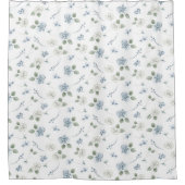 Blaues Muster Duschvorhang (Vorderseite)