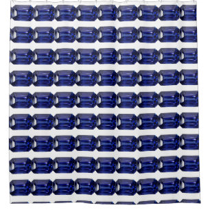 Blaues Muster Duschvorhang