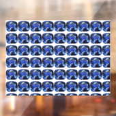 Blaues Muster Fensteraufkleber (Blatt 2)