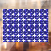 Blaues Muster Fensteraufkleber (Blatt 2)