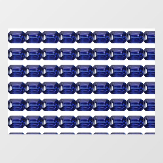 Blaues Muster Fensteraufkleber (Blatt)