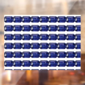 Blaues Muster Fensteraufkleber (Blatt 2)