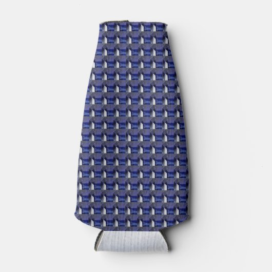 Blaues Muster Flaschenkühler (Vorderseite)