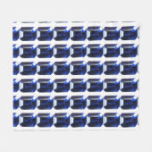 Blaues Muster Fleecedecke (Vorderseite (Horizontal))