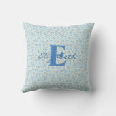 Blaues Muster für die Boho-Wildblume Kissen (Rückseite)