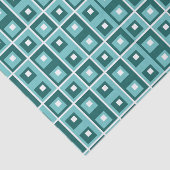 Blaues Muster für geometrische Quadrate Seidenpapier (Ausschnitt)