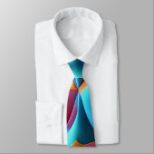 Blaues Muster für psychedelisch geometrische Honey Krawatte (Gebunden)