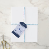 Blaues Muster für Sondersportarten Geschenkanhänger (Mit Garn)