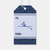 Blaues Muster für Sondersportarten Geschenkanhänger (Vorderseite)