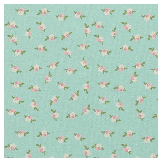 Blaues Muster für Vintage Blume Stoff (Nahaufnahme)