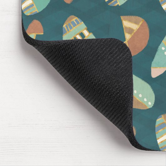 Blaues Muster Geo-Schritt-| im Freien Mousepad (Ecke)