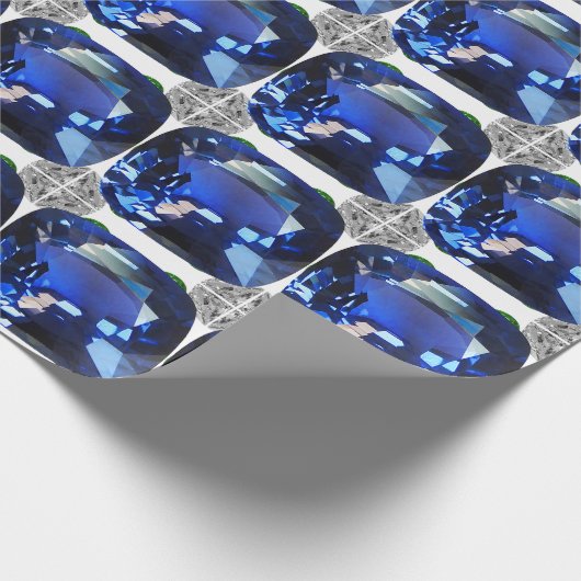 Blaues Muster Geschenkpapier (Ecke)