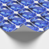 Blaues Muster Geschenkpapier (Ecke)
