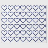 Blaues Muster Geschenkpapier (Flach)