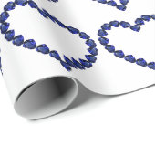 Blaues Muster Geschenkpapier (Rolleneckpunkt)