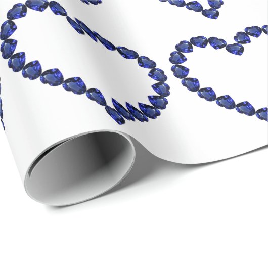 Blaues Muster Geschenkpapier (Rolleneckpunkt)