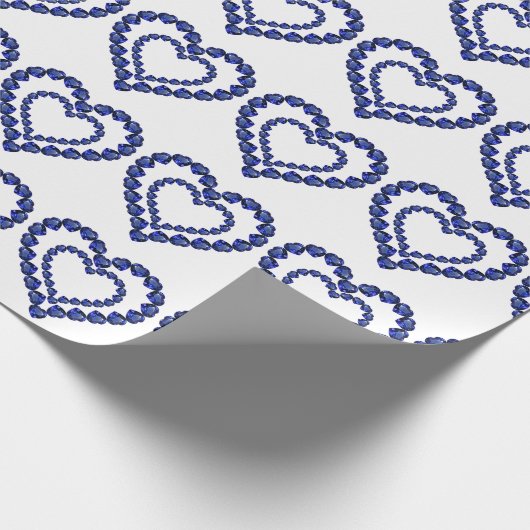 Blaues Muster Geschenkpapier (Ecke)