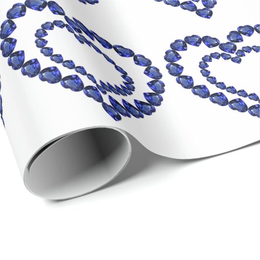 Blaues Muster Geschenkpapier (Rolleneckpunkt)