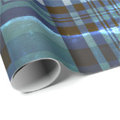 Blaues Muster Geschenkpapier (Rolleneckpunkt)
