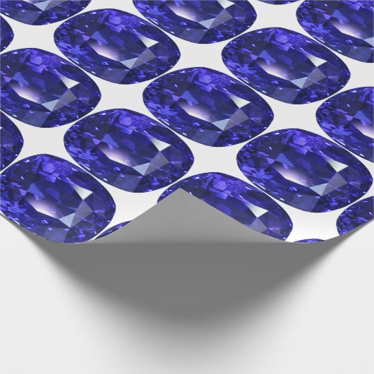 Blaues Muster Geschenkpapier (Ecke)