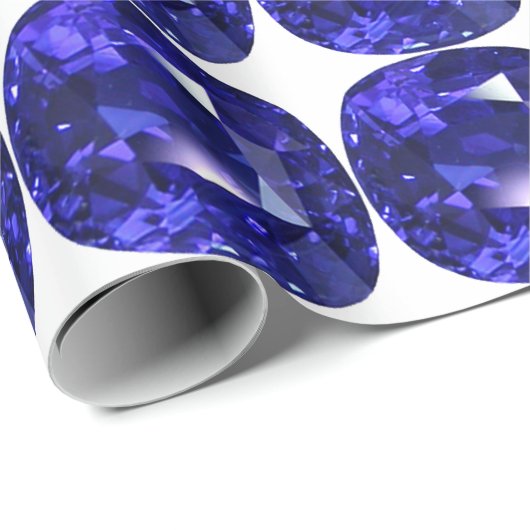 Blaues Muster Geschenkpapier (Rolleneckpunkt)