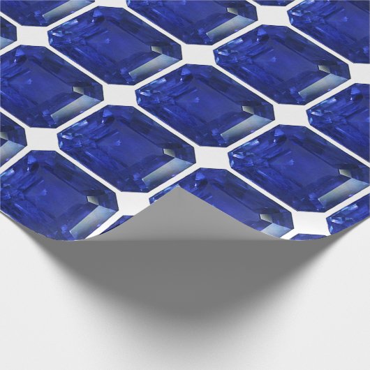 Blaues Muster Geschenkpapier (Ecke)