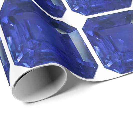 Blaues Muster Geschenkpapier (Rolleneckpunkt)