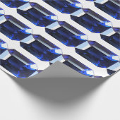 Blaues Muster Geschenkpapier (Ecke)