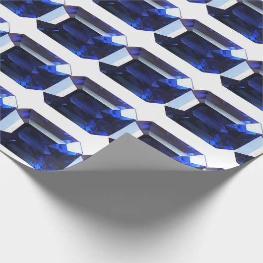 Blaues Muster Geschenkpapier (Ecke)