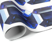 Blaues Muster Geschenkpapier (Rolleneckpunkt)