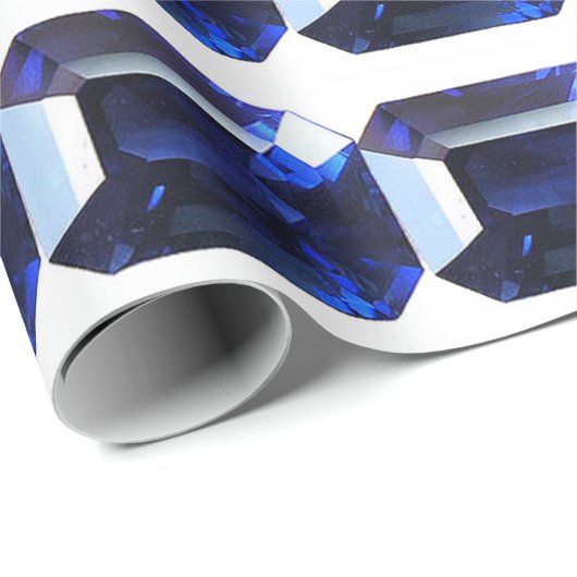 Blaues Muster Geschenkpapier (Rolleneckpunkt)