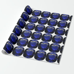 Blaues Muster Geschenkpapier