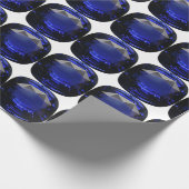 Blaues Muster Geschenkpapier (Ecke)