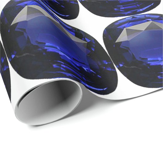 Blaues Muster Geschenkpapier (Rolleneckpunkt)