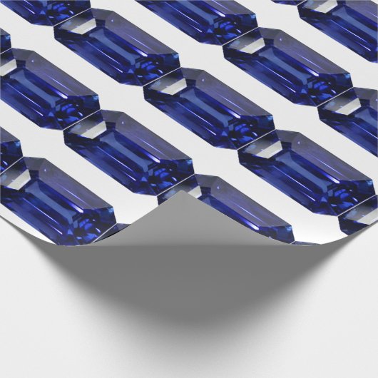 Blaues Muster Geschenkpapier (Ecke)