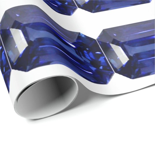 Blaues Muster Geschenkpapier (Rolleneckpunkt)