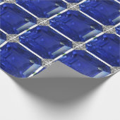 Blaues Muster Geschenkpapier (Ecke)