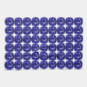 Blaues Muster Geschirrtuch (Horizontal)