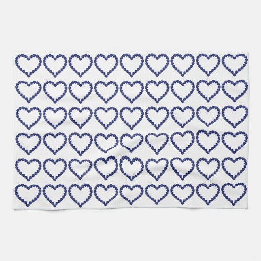 Blaues Muster Geschirrtuch (Horizontal)