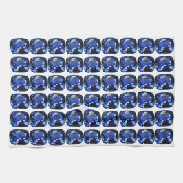 Blaues Muster Geschirrtuch