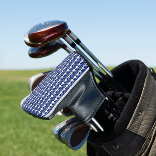 Blaues Muster Golf Headcover (In Situ)