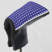 Blaues Muster Golf Headcover (3/4 Vorderseite)