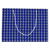 Blaues Muster Große Geschenktüte (Rückseite)