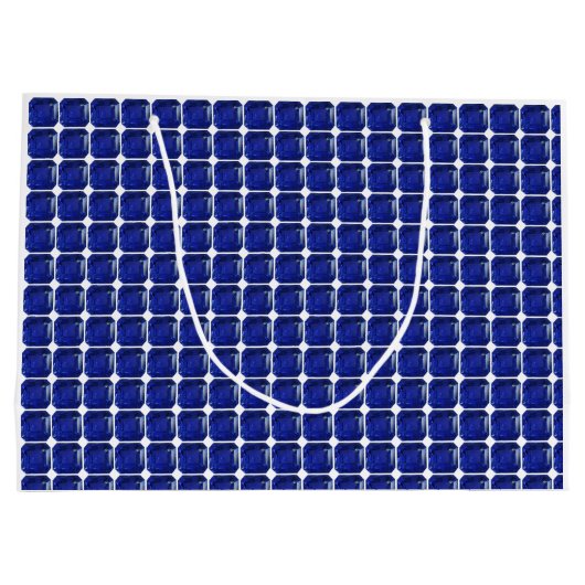 Blaues Muster Große Geschenktüte (Rückseite)